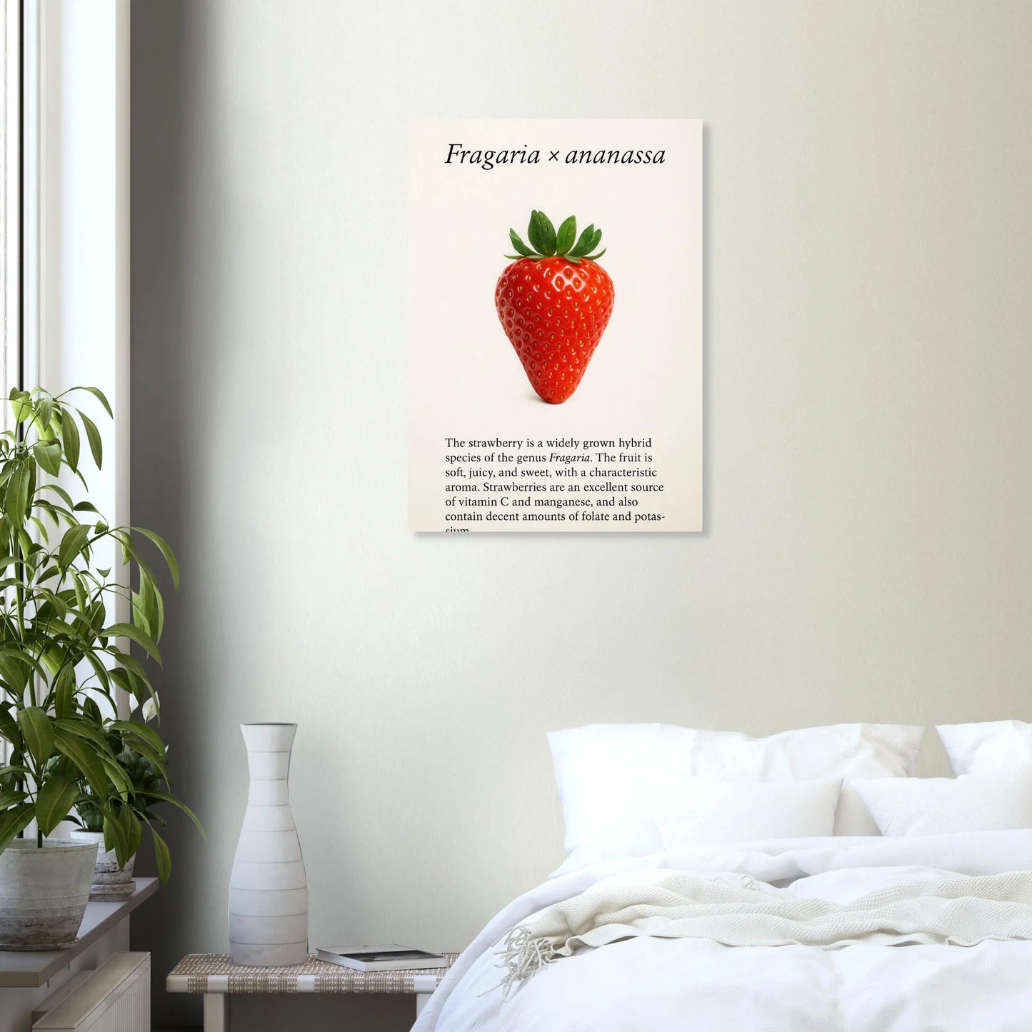 Frukter: Strawberry Botanical Print Poster – Vibrant Fruit Art for Your Home, Available in Multiple Sizes