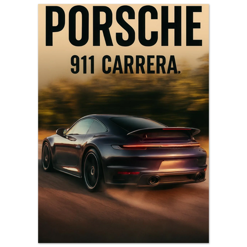 Porsche 911 Carrera Classic Bil Poster - Premium Konsttryck med Eleganta Detaljer i Flera Storlekar