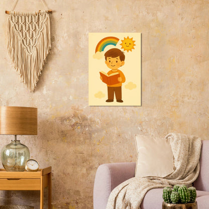 Vibrant Barn Kids' Story Poster – Whimsical Learning Art Print for Playful Spaces