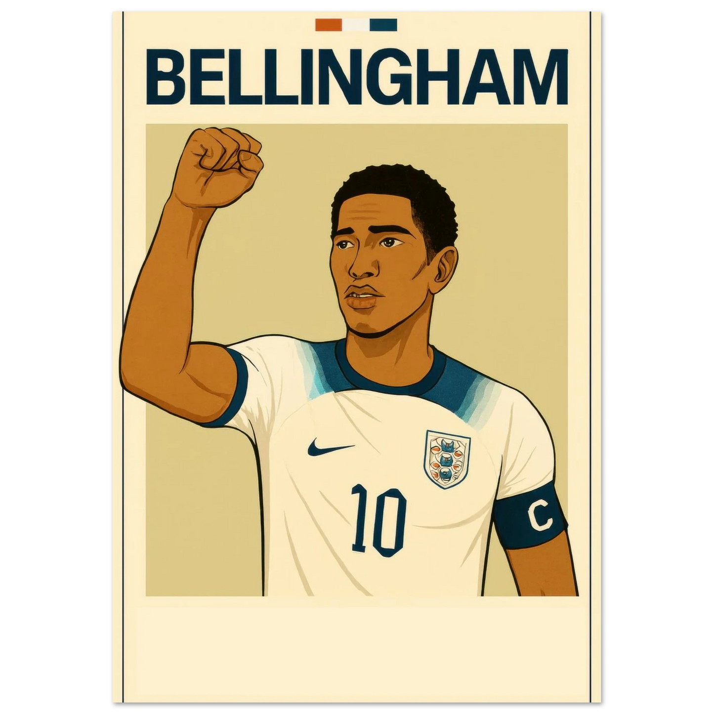 Bellingham Football Icon Poster - Premium Half-Gloss Art Print
