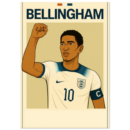 Bellingham Football Icon Poster - Premium Half-Gloss Art Print
