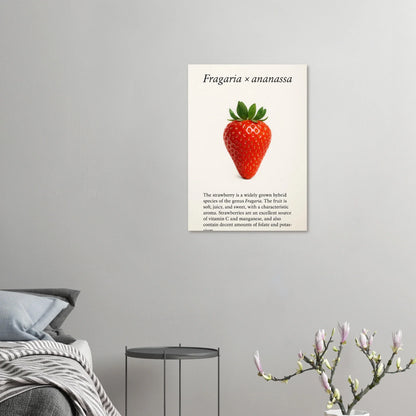 Frukter: Strawberry Botanical Print Poster – Vibrant Fruit Art for Your Home, Available in Multiple Sizes