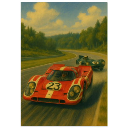 Bilar: Klassiska Racingbilar på Banan – Historisk Motorsport Konsttryck