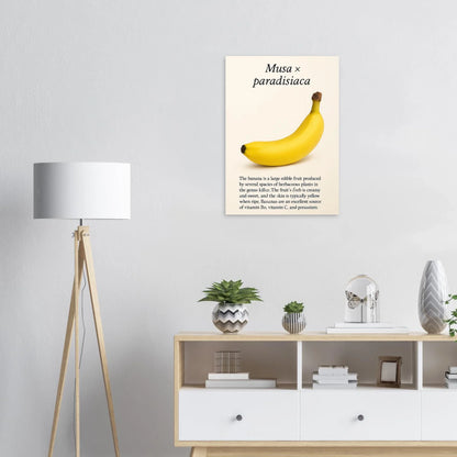 Frukter – Banan Botanisk Poster: Gul Frukt Konsttryck på Halvblankt Papper, i Flera Storlekar