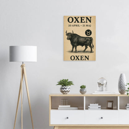 Taurus Zodiac Sign Art Print | Vintage Horoscope Poster for April-May Birthdays