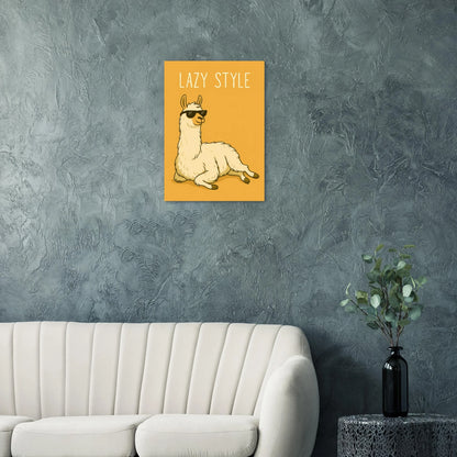 Lazy Style Chillin' Llama Poster – Premium Wall Art for Relaxed Vibes