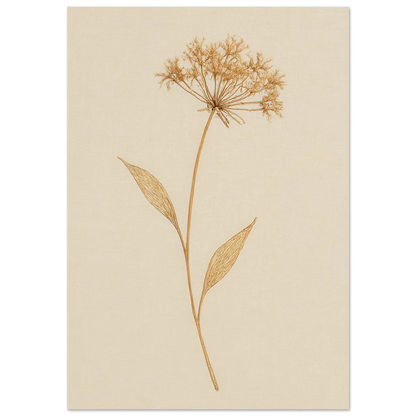 Frukter – Elegant Botanical Line Art Print on Premium Semi-Gloss Paper