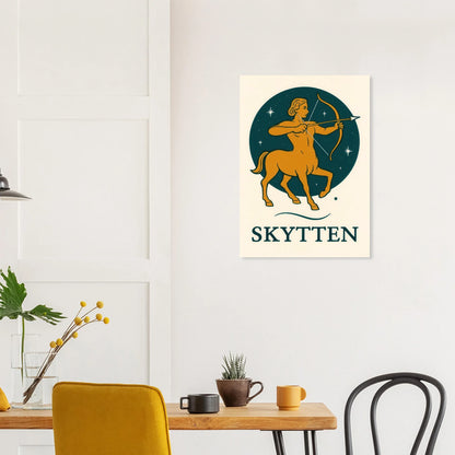 Skytten - Mystisk Stjärntecken Poster – Konstellation & Myter i Retro Stil