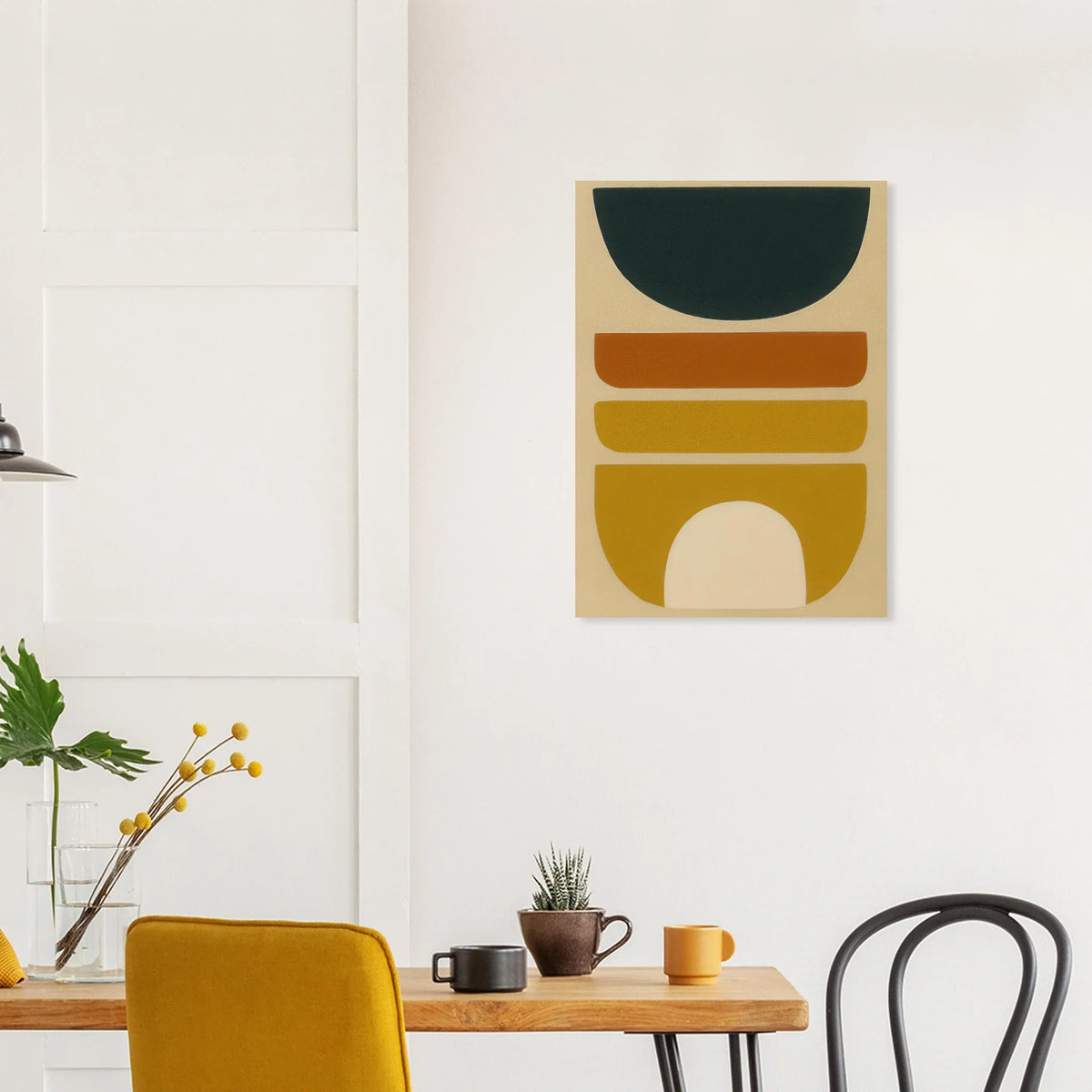 Abstrakt Minimalist Earth Tones Art Print – Modern Geometric Wall Decor for a Serene Home