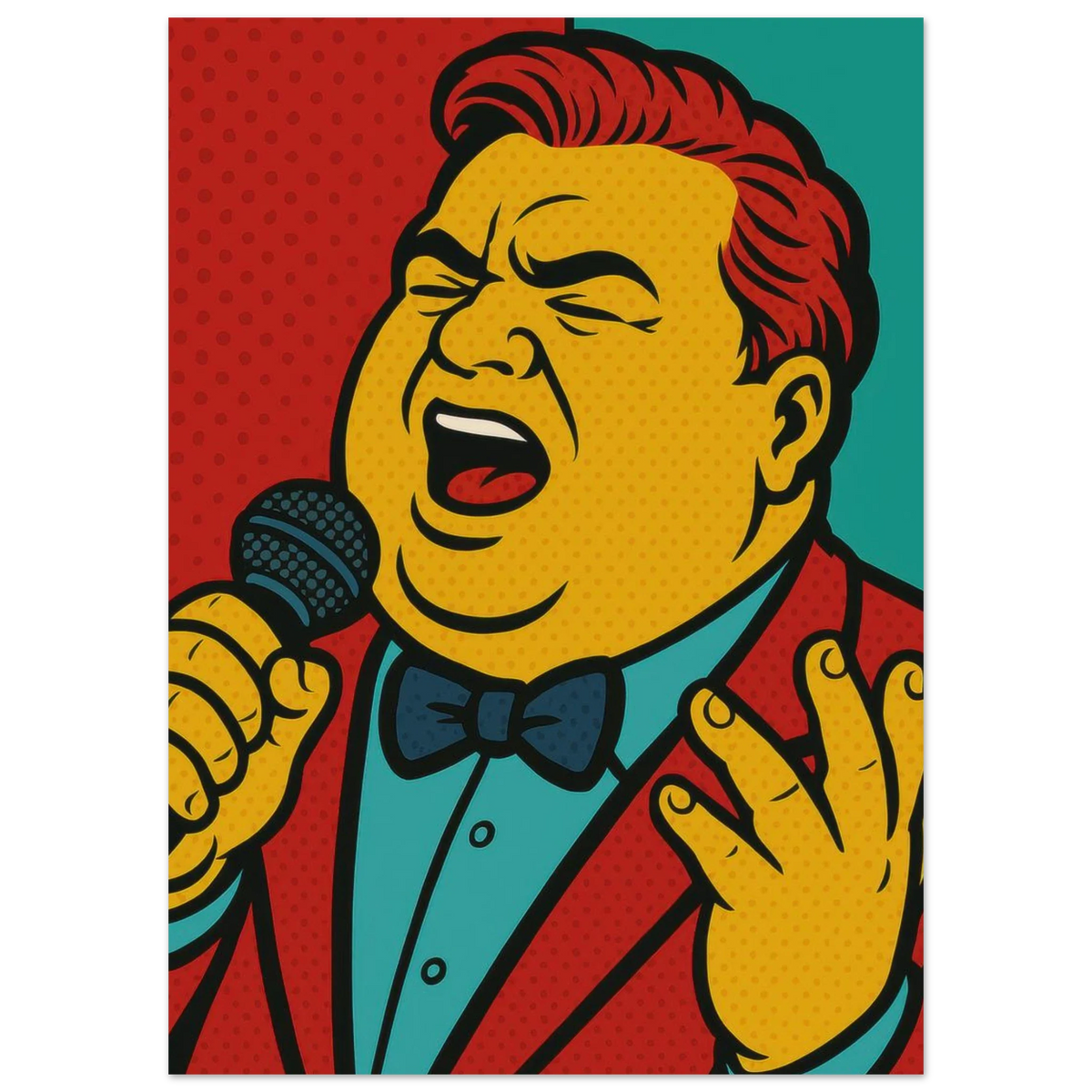Pop Art Poster: Retro Glamour Wall Art in Vibrant Hues, Available in Various Sizes