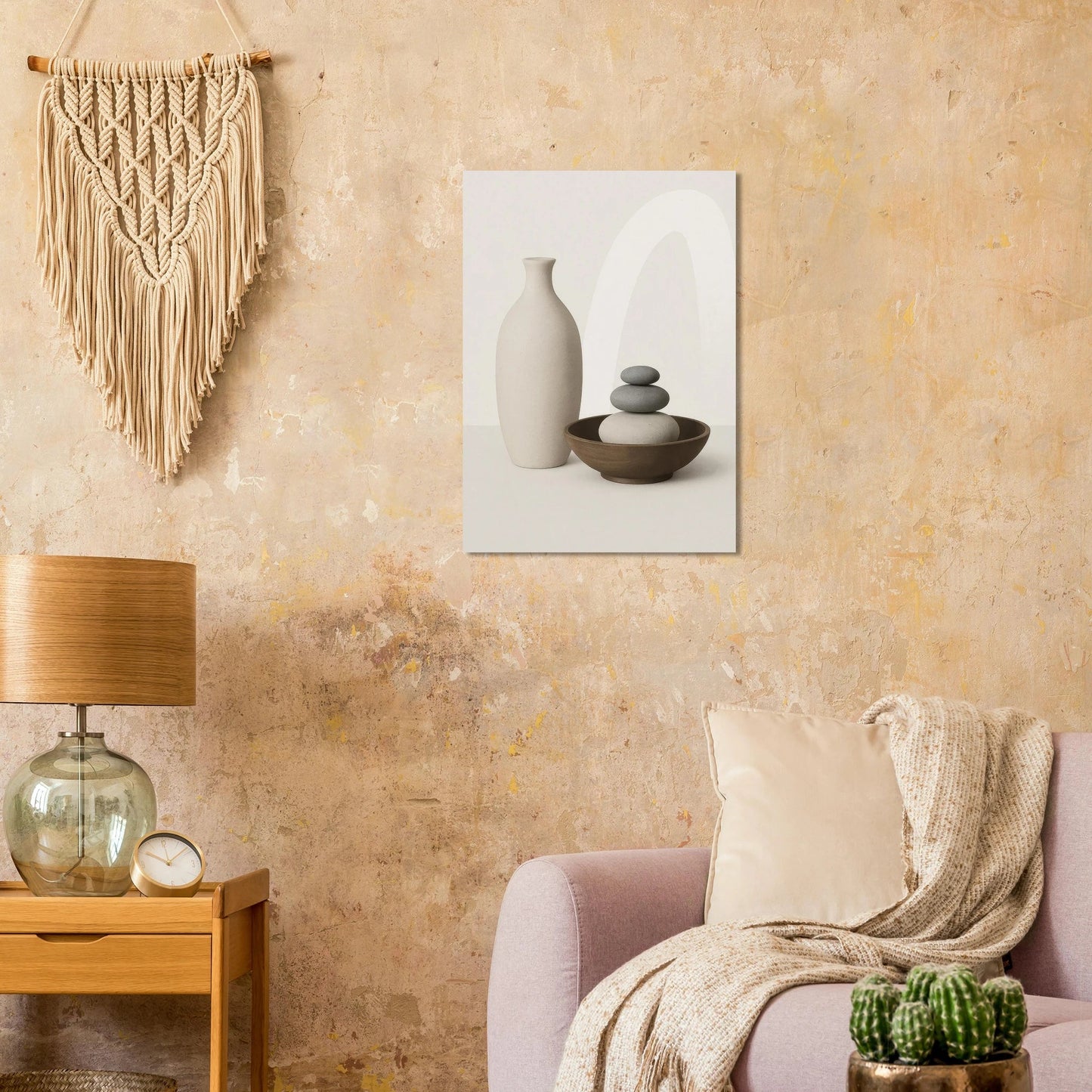 Zen Balance & Serenity Poster - Minimalist Nordic Decor in Calming Neutral Tones