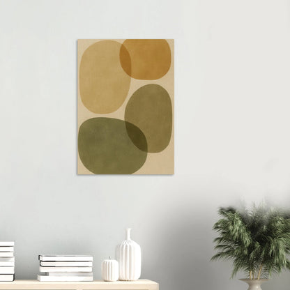 Minimalist Organic Shape Art Print – Earth Tones Abstract Poster
