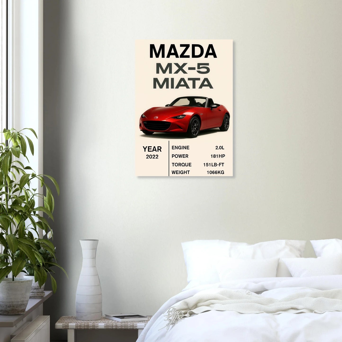 Mazda MX-5 Miata Sportbil Konsttryck – Ikonisk Design & Prestandadetaljer, Välj Storlek