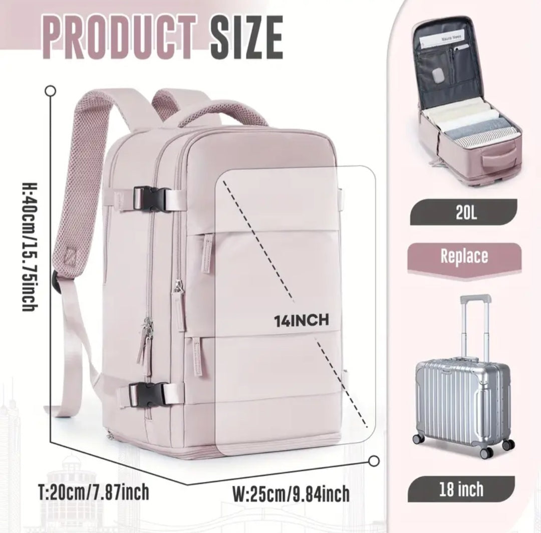 Smart Explorer 40x20x25 Travel Backpack for airline cabin, Shoe Compartment & Laptop Sleeve, Adjustable Straps, for Daily Commute & Outdoor Adventures, flight, suitcase, luggage, bag