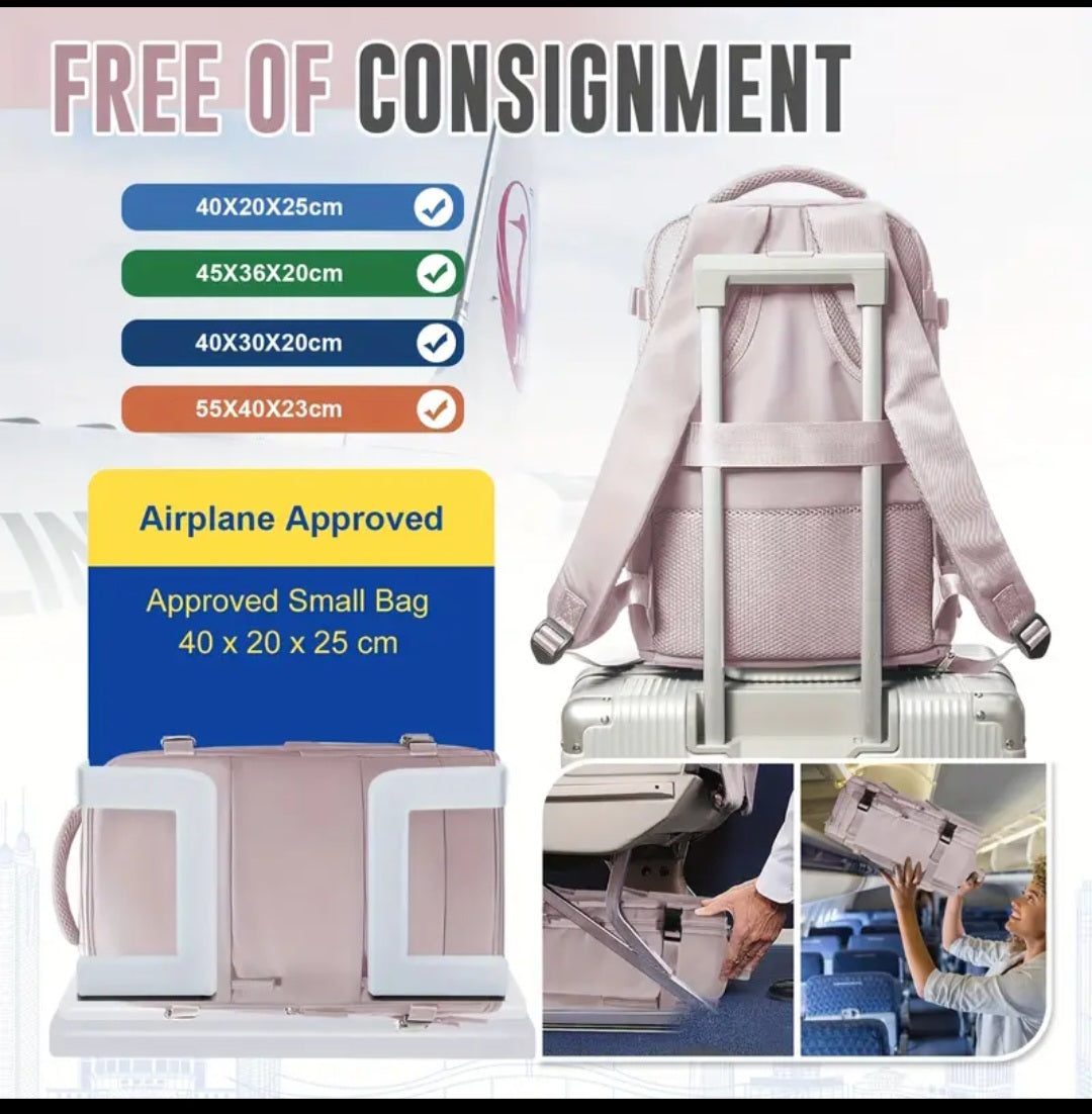 Smart Explorer 40x20x25 Travel Backpack for airline cabin, Shoe Compartment & Laptop Sleeve, Adjustable Straps, for Daily Commute & Outdoor Adventures, flight, suitcase, luggage, bag