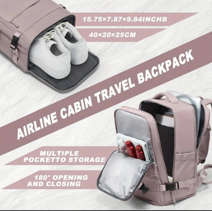 Smart Explorer 40x20x25 Travel Backpack for airline cabin, Shoe Compartment & Laptop Sleeve, Adjustable Straps, for Daily Commute & Outdoor Adventures, flight, suitcase, luggage, bag
