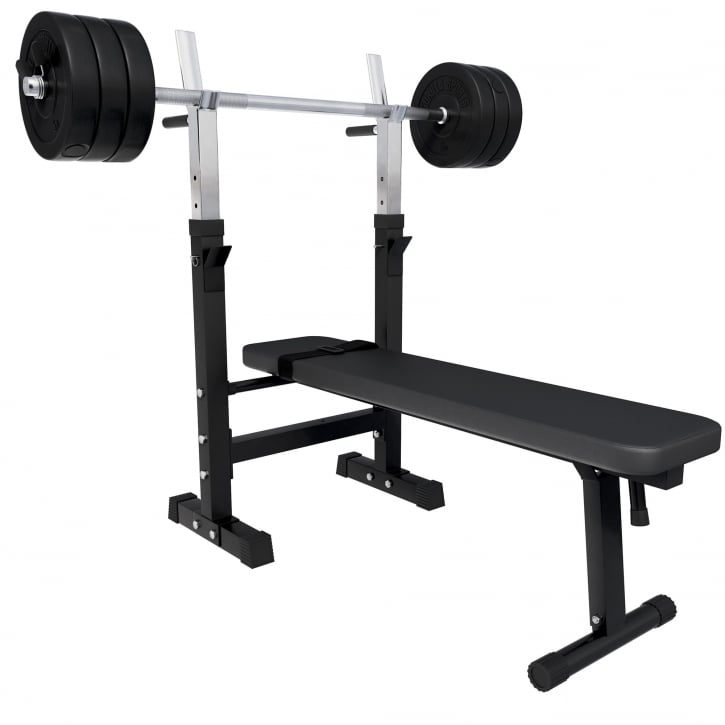 Bänkpress Paket 38 kg – Skivstång, Vikter & Bänk för Hemmagym