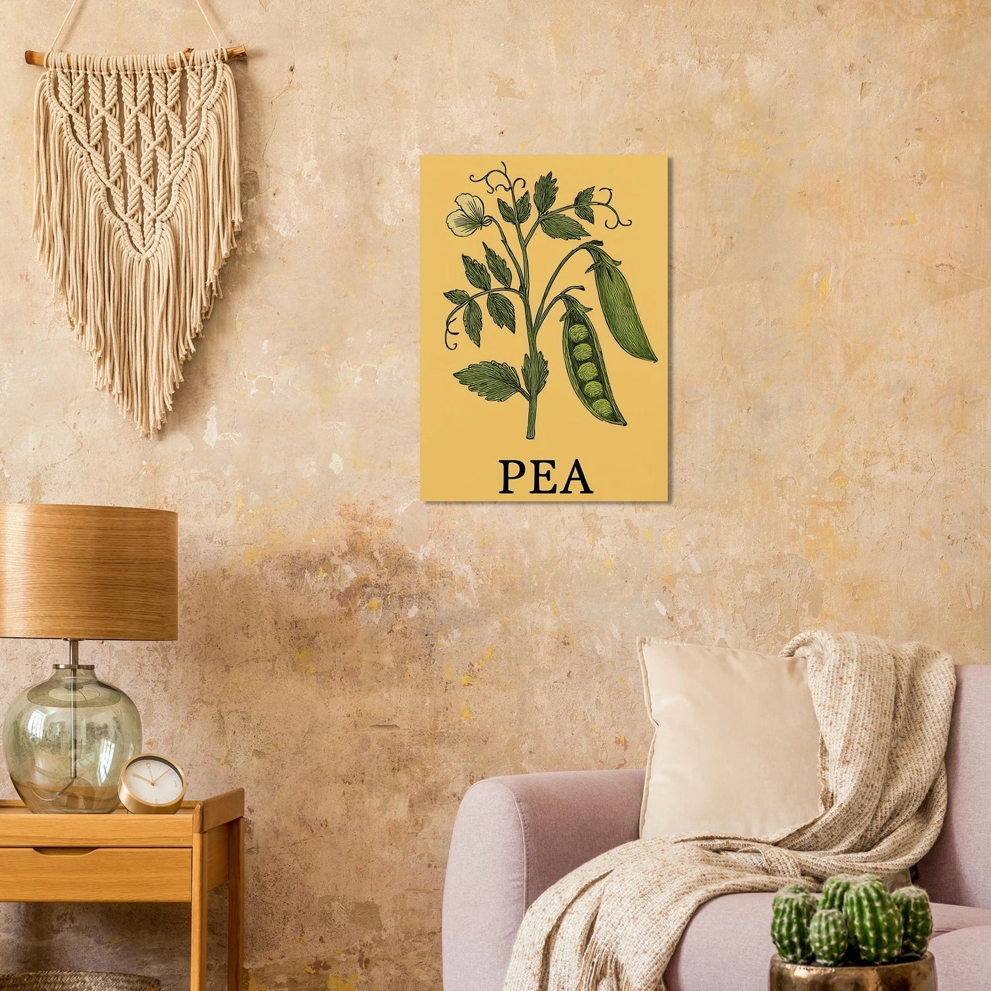 Frukter Pea Pod Print: En tidlös botanisk poster för ditt hem