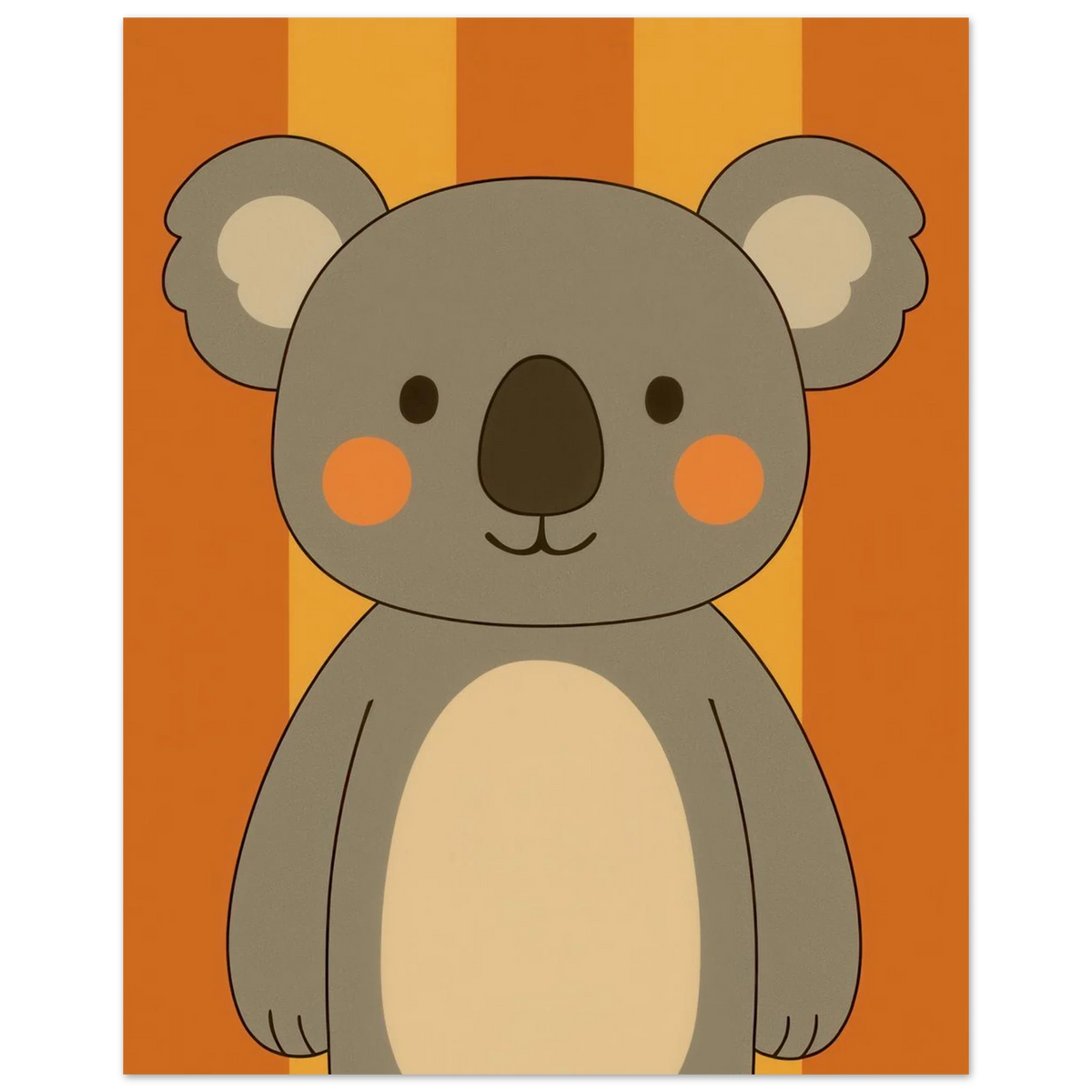 Söt Koala Konsttryck: Lekfull Väggkonst för Barnrummet