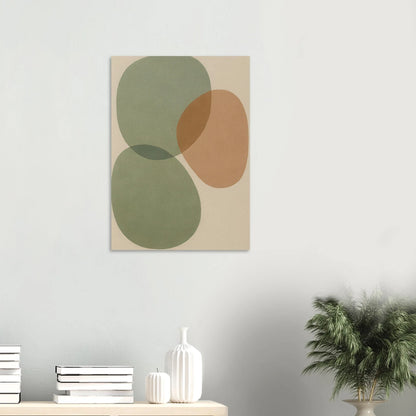 Abstrakt Minimalistisk Jordnära Formkonsttryck – En lugnande väggkonst i dämpade toner