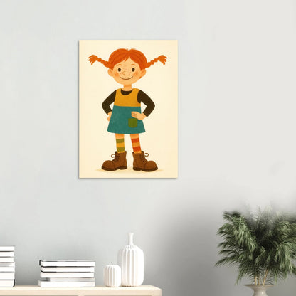 Pippi Långstrump Klassisk Poster – Livfull Konst för Barnrummet