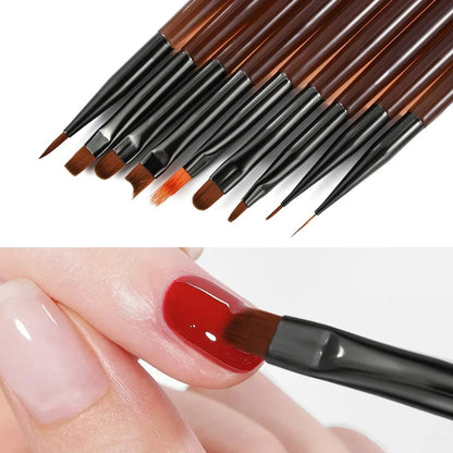 9PCS UV Gel Nail Brush SET