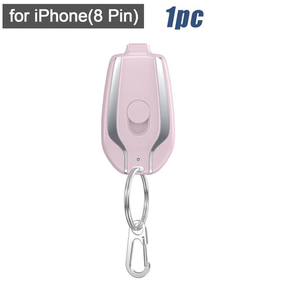 Nyckelringsbärbar nödtelefonladdare Powerbank