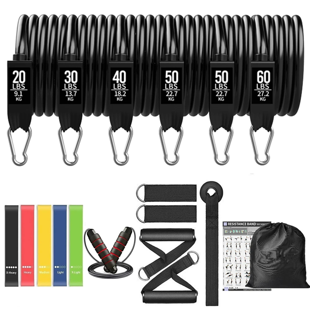 Eleven Piece Resistance Band Set