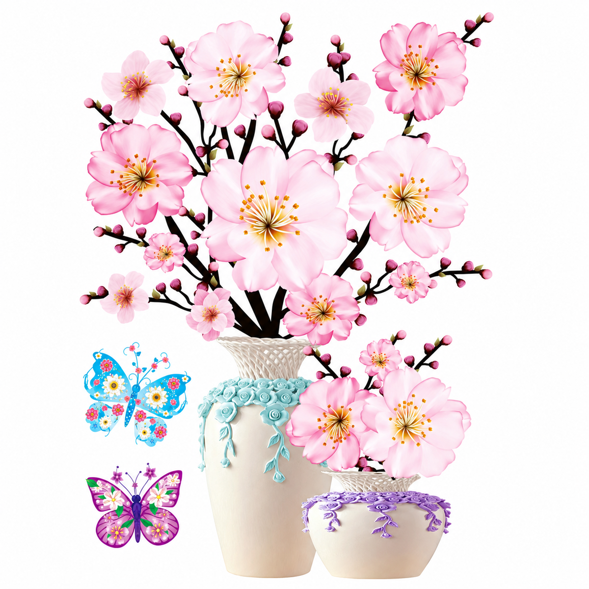 Floral Vase Wall Decal