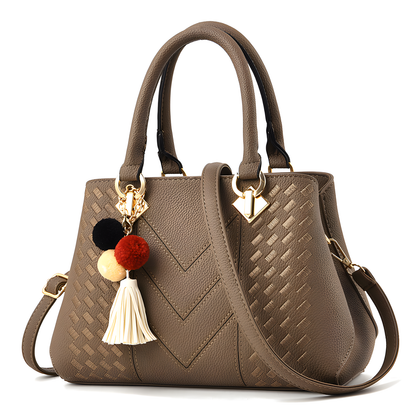 Textured Top-Handle Handbag