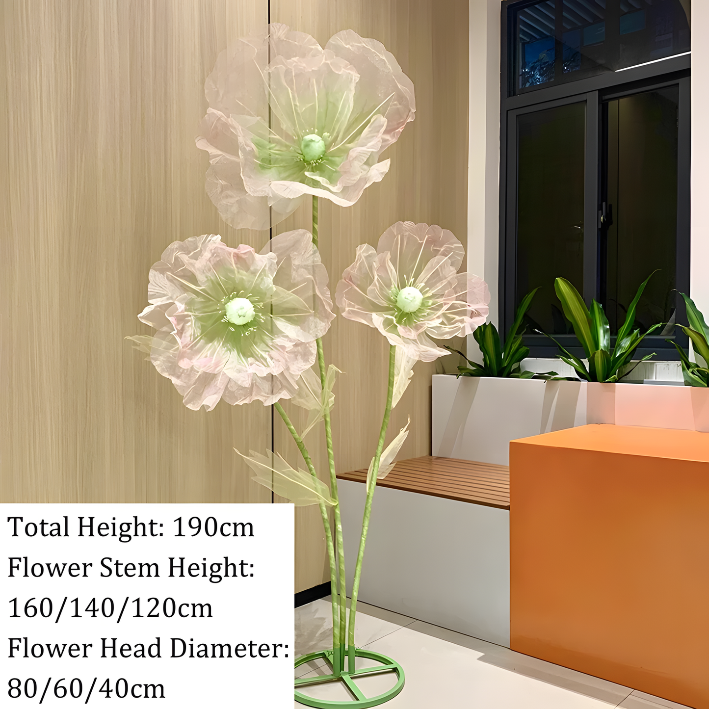 180 cm Poppy Flower Stand