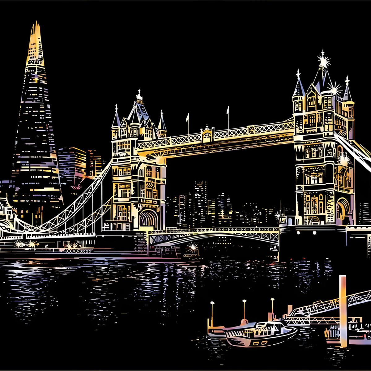 City Scratch Art Kit