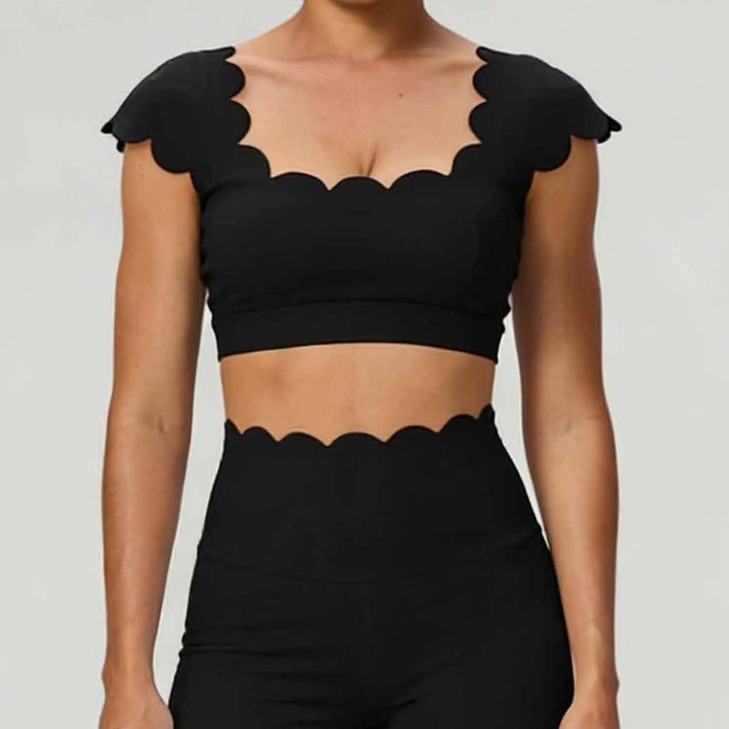 High Waist Three Quarter Yoga Pants