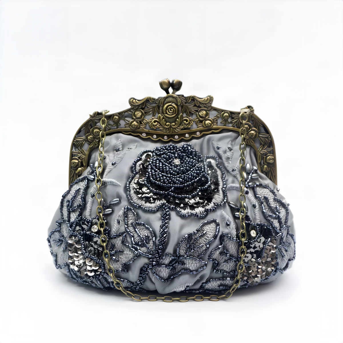 Floral Beaded Evening Bag