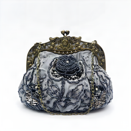 Floral Beaded Evening Bag