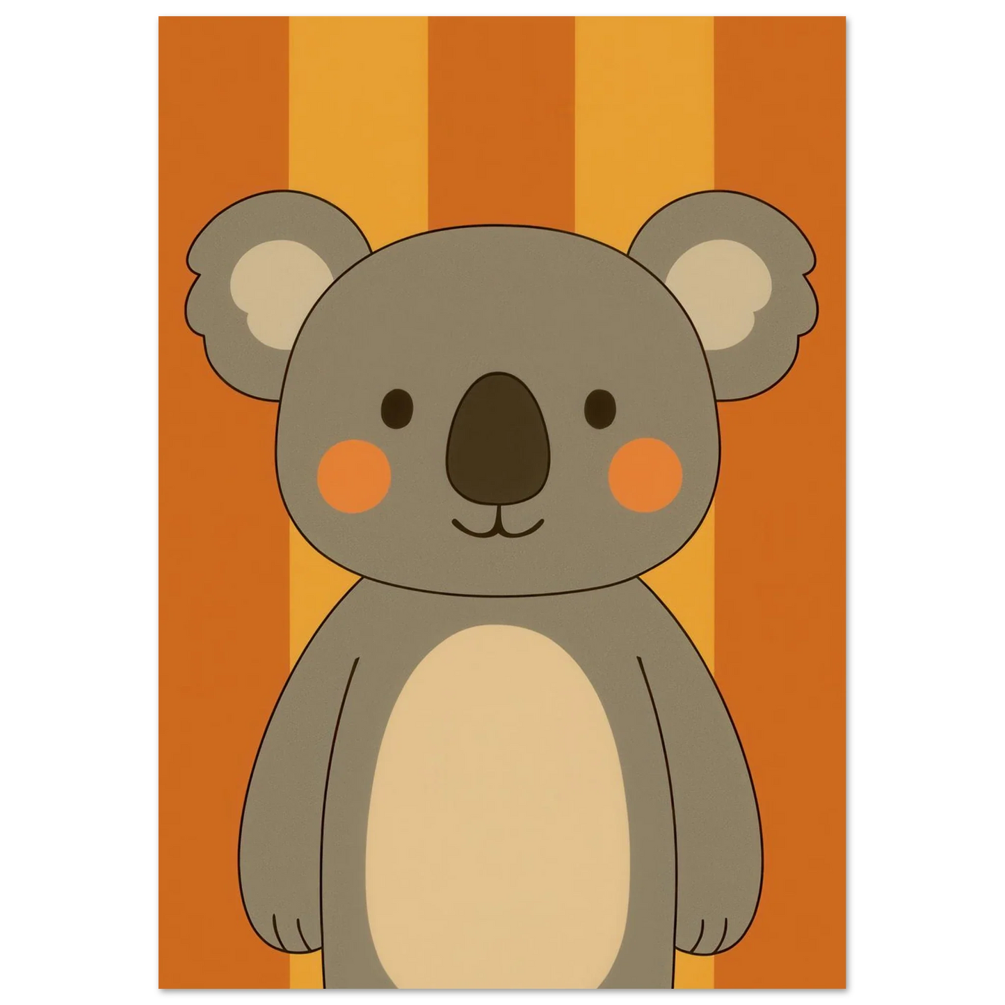 Söt Koala Konsttryck: Lekfull Väggkonst för Barnrummet