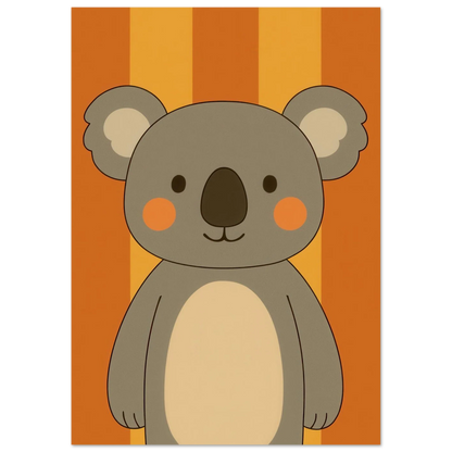 Söt Koala Konsttryck: Lekfull Väggkonst för Barnrummet