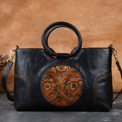 Embossed Crossbody Handbag