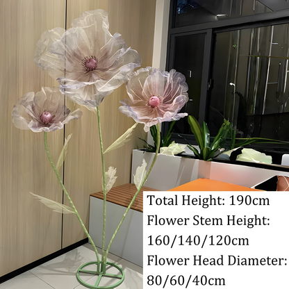 180 cm Poppy Flower Stand
