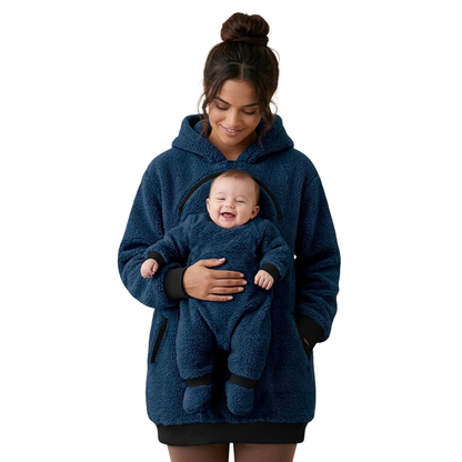 Sherpa Fleece Baby Pouch Hættetrøje