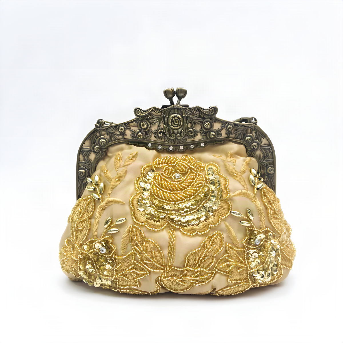 Floral Beaded Evening Bag