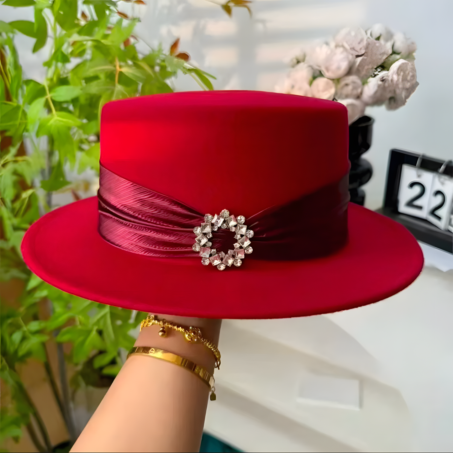 Wool Flat-Top Hat