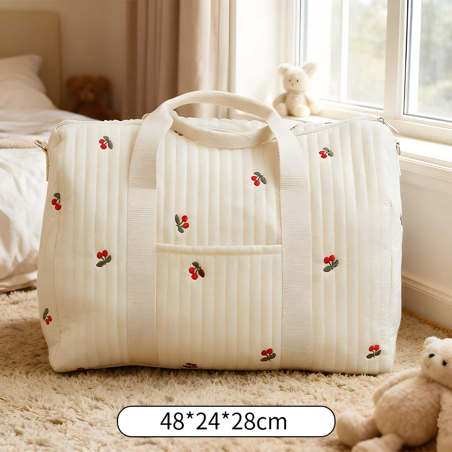 Large Cotton Travel and Diaper Bag