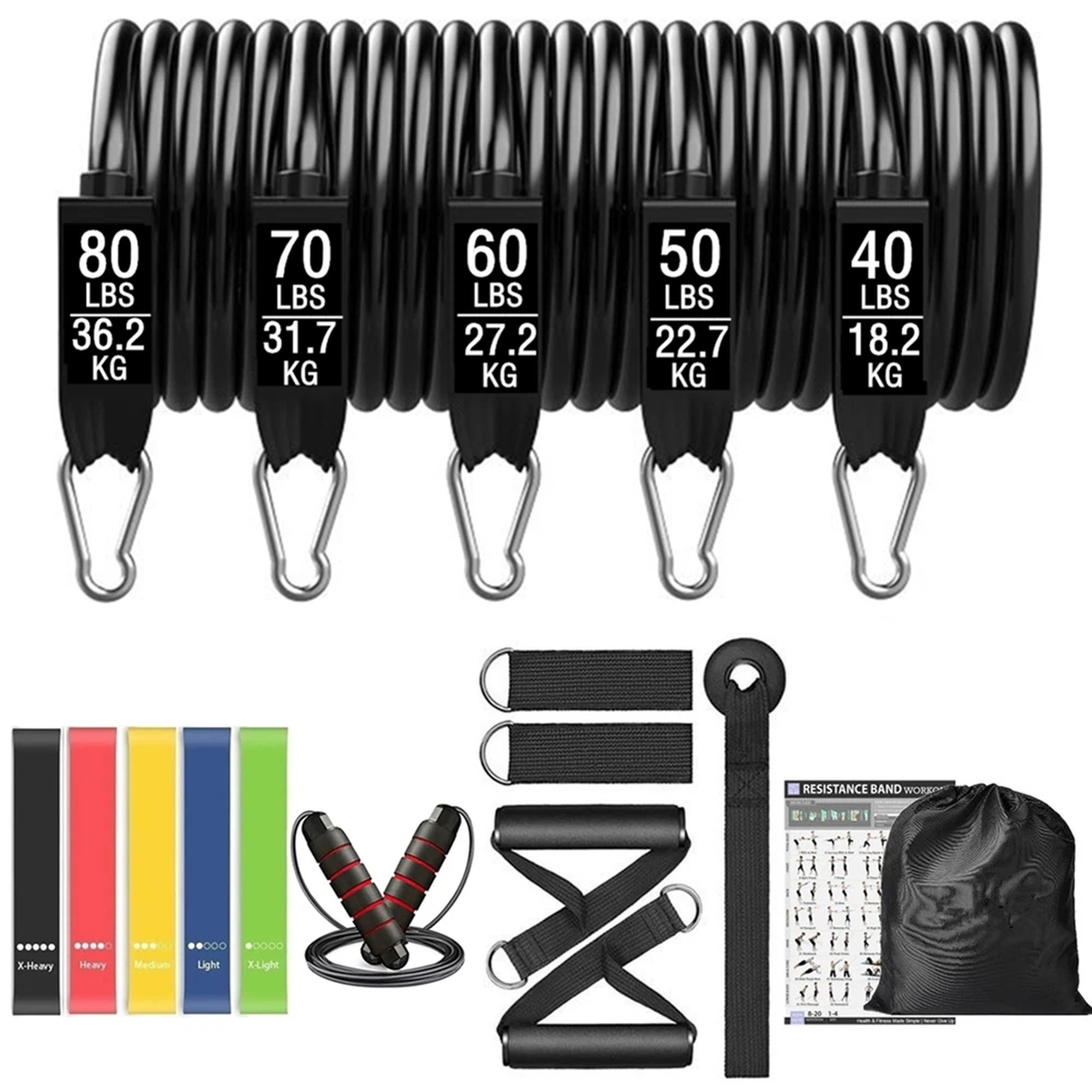 Eleven Piece Resistance Band Set