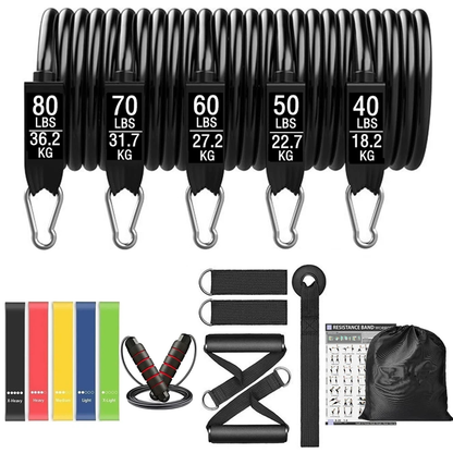 Eleven Piece Resistance Band Set