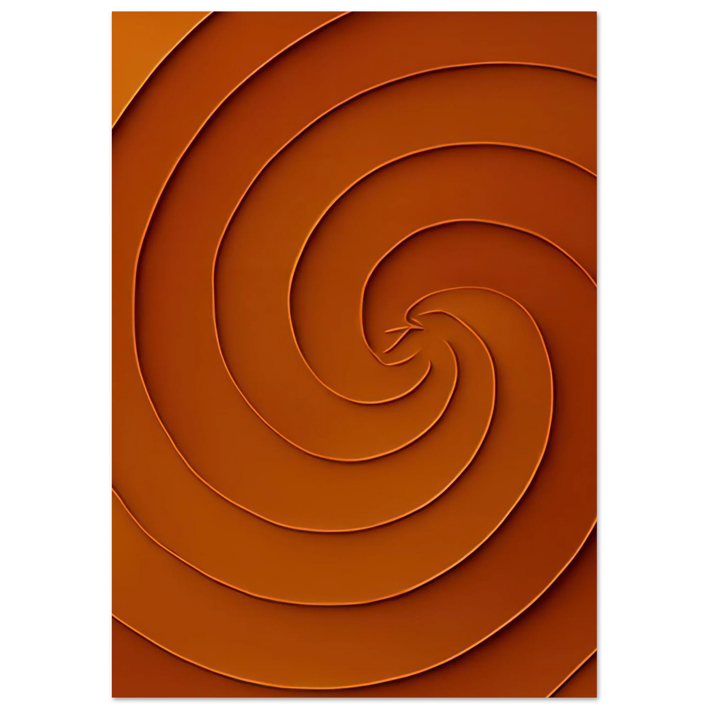 Abstrakt Spiral Konsttryck i Rustika Jordtoner – Modern Minimalistisk Poster i Flera Storlekar