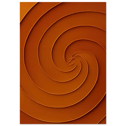 Abstrakt Spiral Konsttryck i Rustika Jordtoner – Modern Minimalistisk Poster i Flera Storlekar