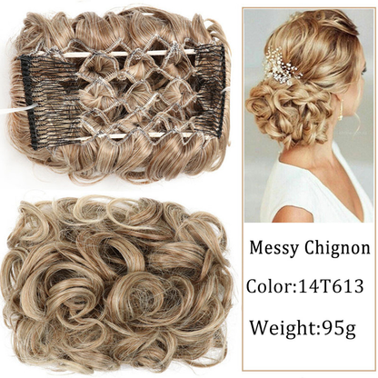 Curly Comb-In Bun Hairpiece