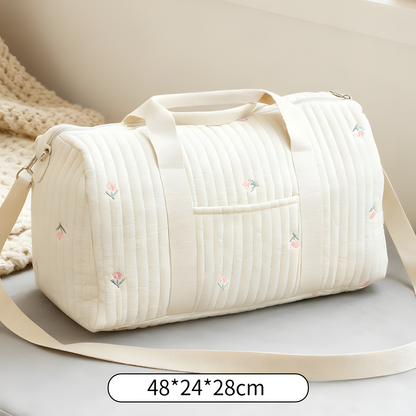 Large Cotton Travel and Diaper Bag