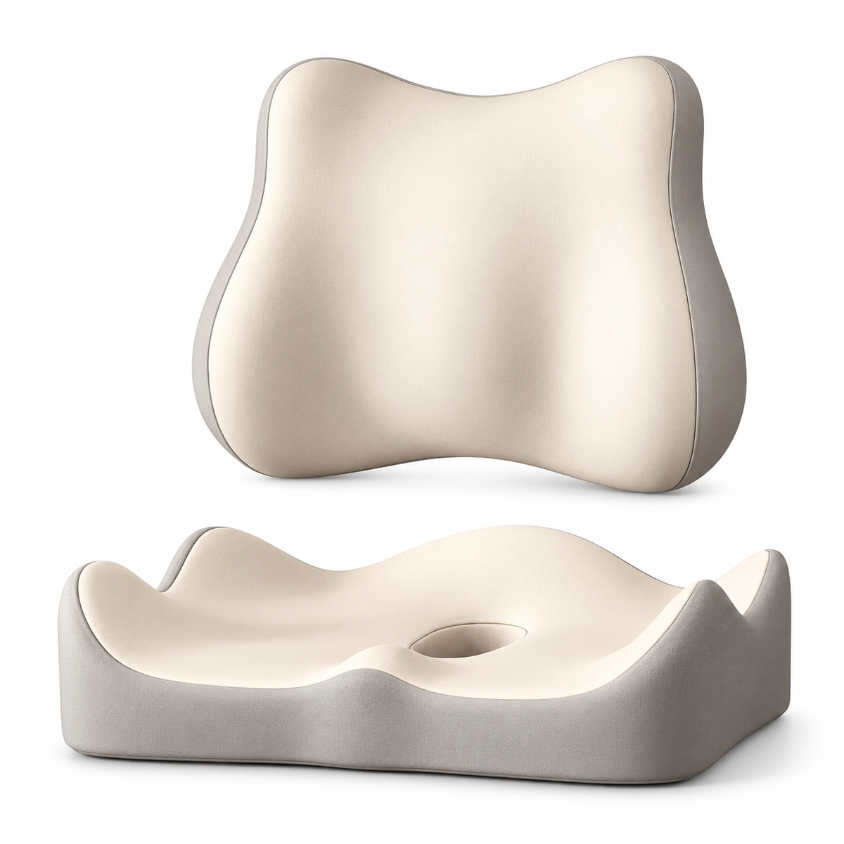 Memory Foam Seat and Back Cushion Set